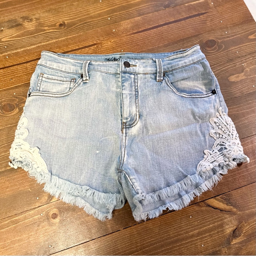 High Rise Denim Shorts